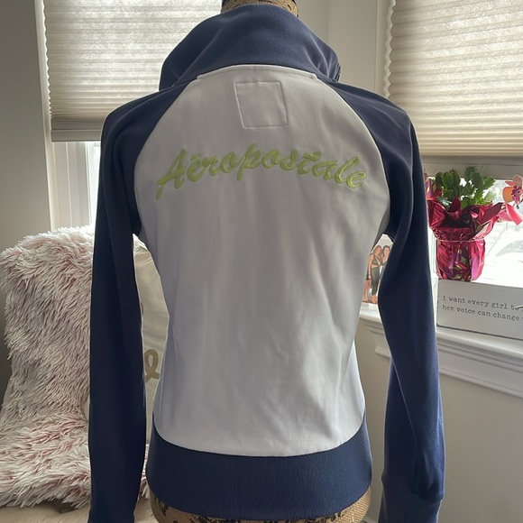 Aeropostale varsity athletic jacket. Zip up jacket, not worn but no tags on it. - Picture 2 of 3